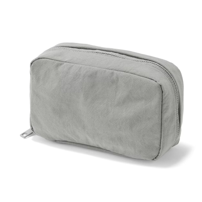 Muji Wrinkled Nylon Wide Opening Cosmetic Pouch M