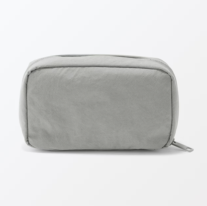 Muji Wrinkled Nylon Wide Opening Cosmetic Pouch M