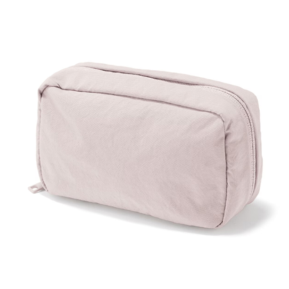 Muji Wrinkled Nylon Wide Opening Cosmetic Pouch M