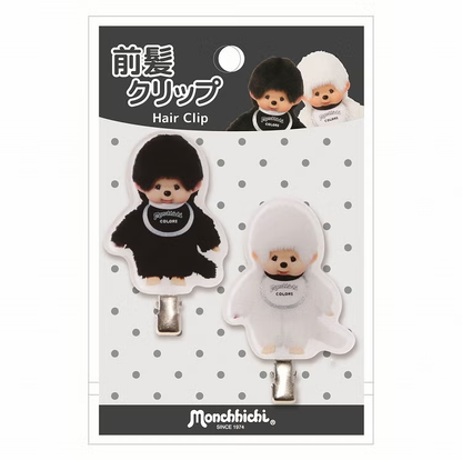Monchhichi Black & White Acrylic Hair Clip Set of 2