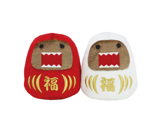 Domo-kun Red & White Daruma Plush Set