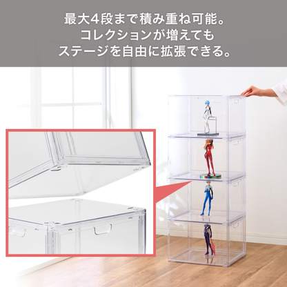 TENMA Clear Display Case Set (3 / 4 Tier Stackable)