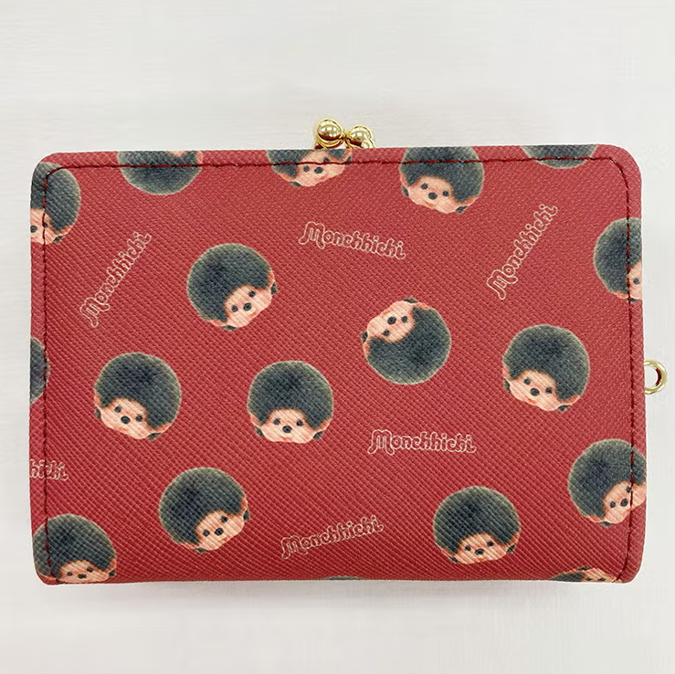 Monchhichi Clasp Wallet MO2-2 Tri-Fold Kiss Lock Wallet