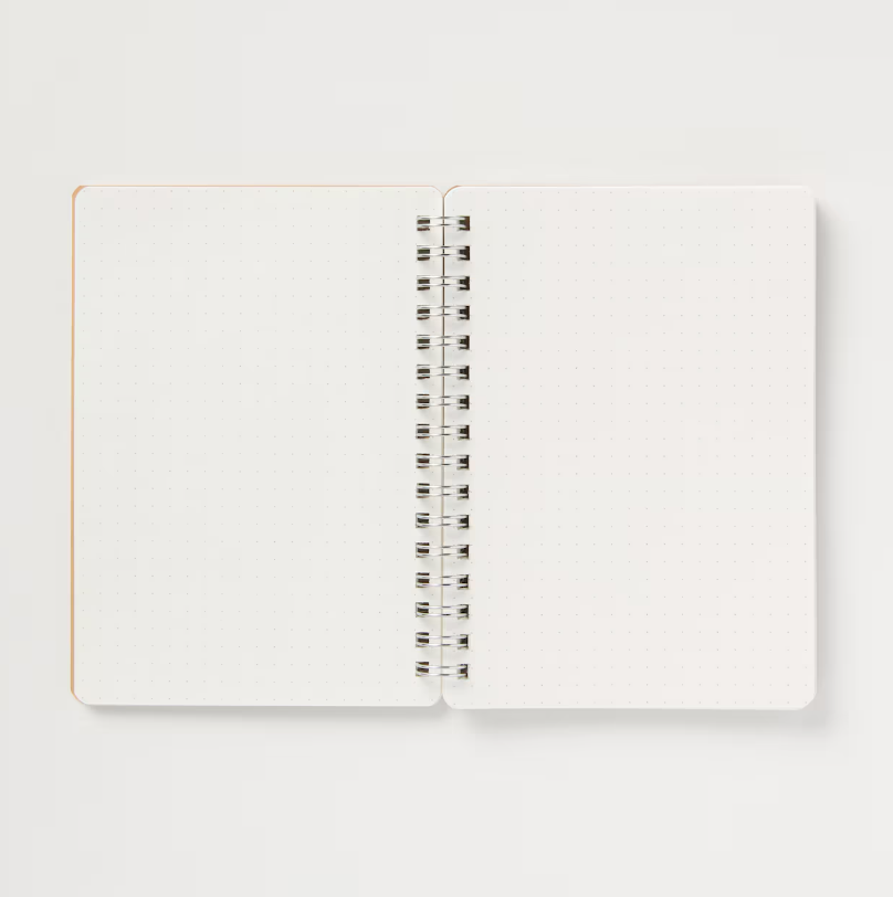 MUJI Double Ring Notebook A6 Dot Grid 70 Sheets with Elastic Band