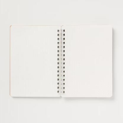 MUJI Double Ring Notebook A6 Dot Grid 70 Sheets with Elastic Band