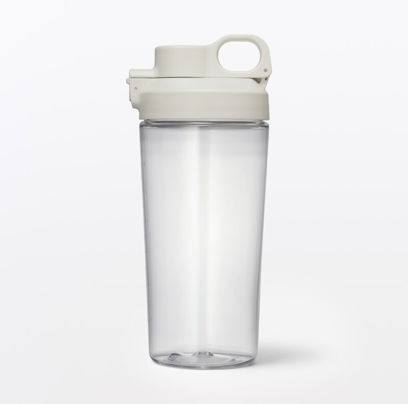 MUJI Wide Mouth Easy-Clean One-Touch Water Bottle with Measurement Scale 700ml