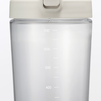 MUJI Wide Mouth Easy-Clean One-Touch Water Bottle with Measurement Scale 700ml