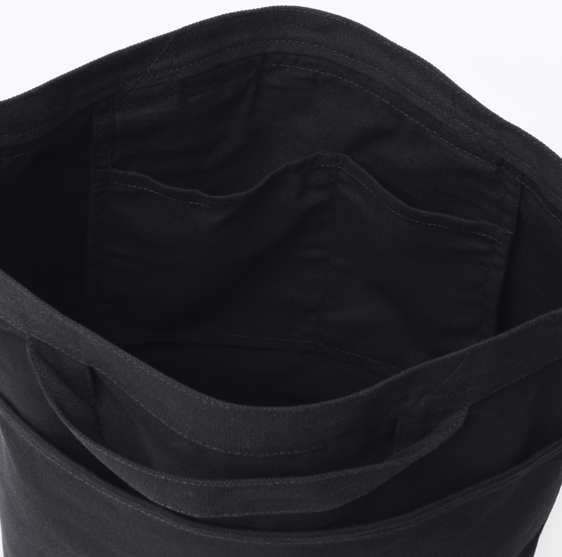 MUJI Organic Cotton Canvas Shoulder Tote Bag