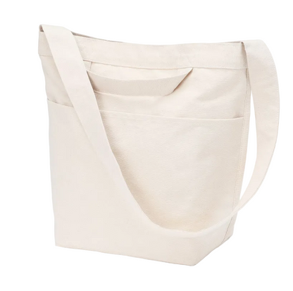 MUJI Organic Cotton Canvas Shoulder Tote Bag