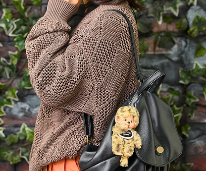 Monchhichi COLORS Leopard Print Keychain Plush Charm