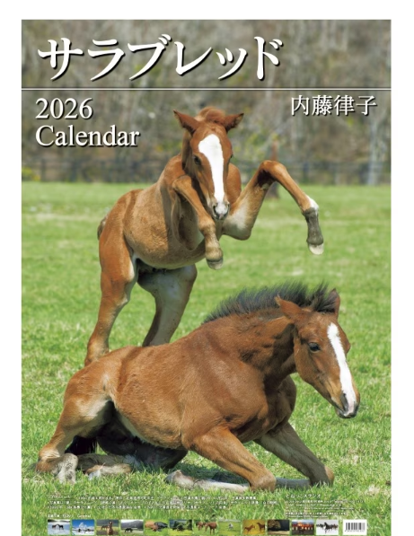 Ritsuko Naito 2026 Thoroughbred Wall Calendar A2