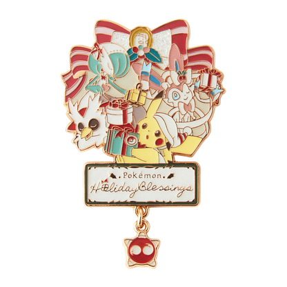 Pokemon Holiday Blessings Logo Pin