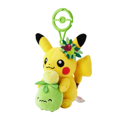 Pokemon Center Kagawa Pikachu & Minibe Mascot with Carabiner