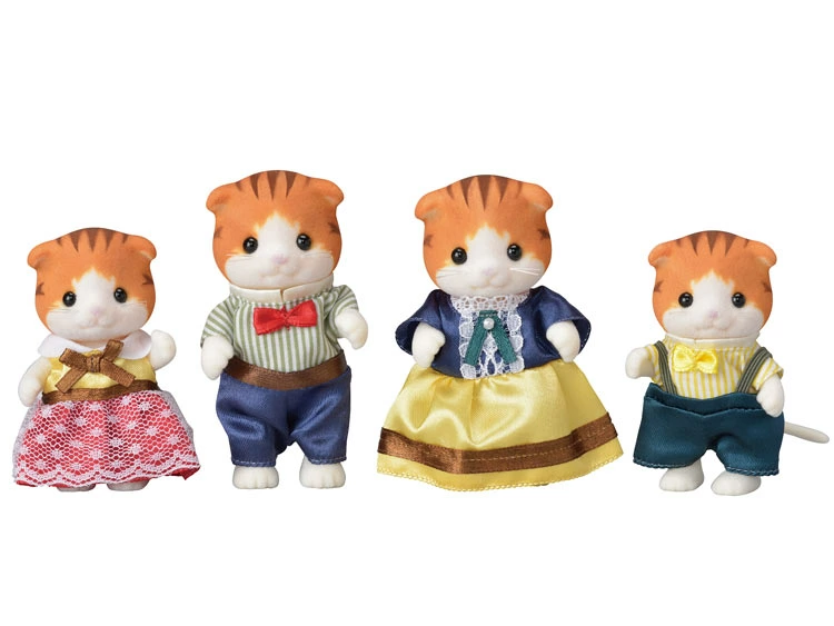 Sylvanian Families FS-30 Maple Cat Family 4-Piece Doll Set