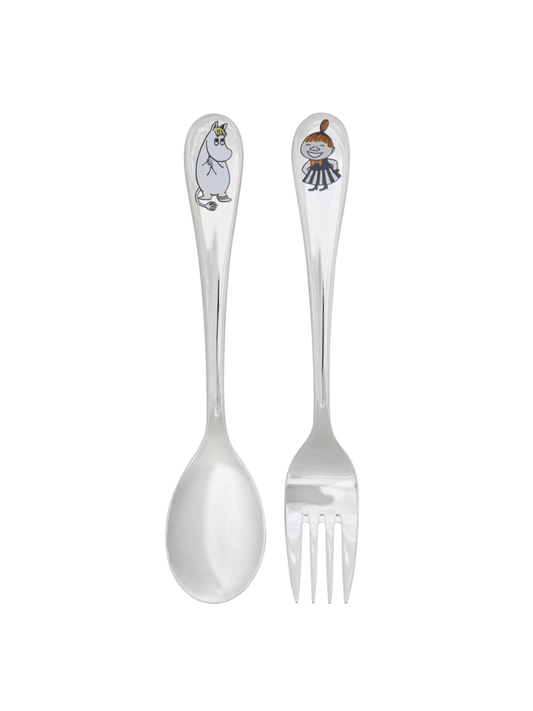 Moomin Kids Spoon & Fork Set Snorkmaiden / Little My – Stainless Steel Cutlery