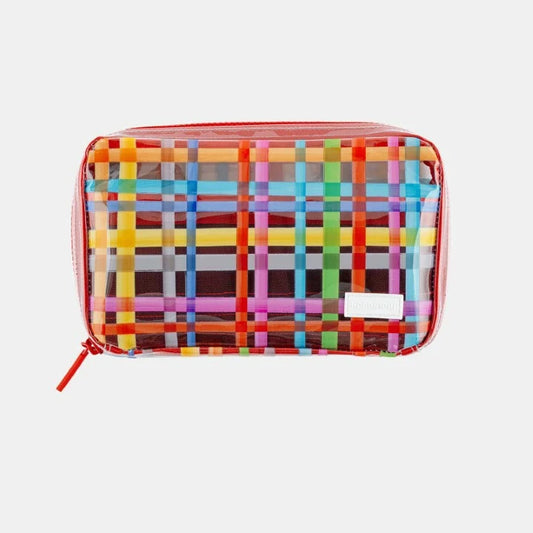 Hobonichi Drawer Pouch Ane Transparent Check PVC Organizer Wallet Large Multi Pocket