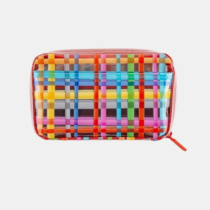 Hobonichi Drawer Pouch Ane Transparent Check PVC Organizer Wallet Large Multi Pocket