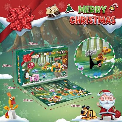 LIHAO Advent Calendar 2025 Animal Building Blocks
