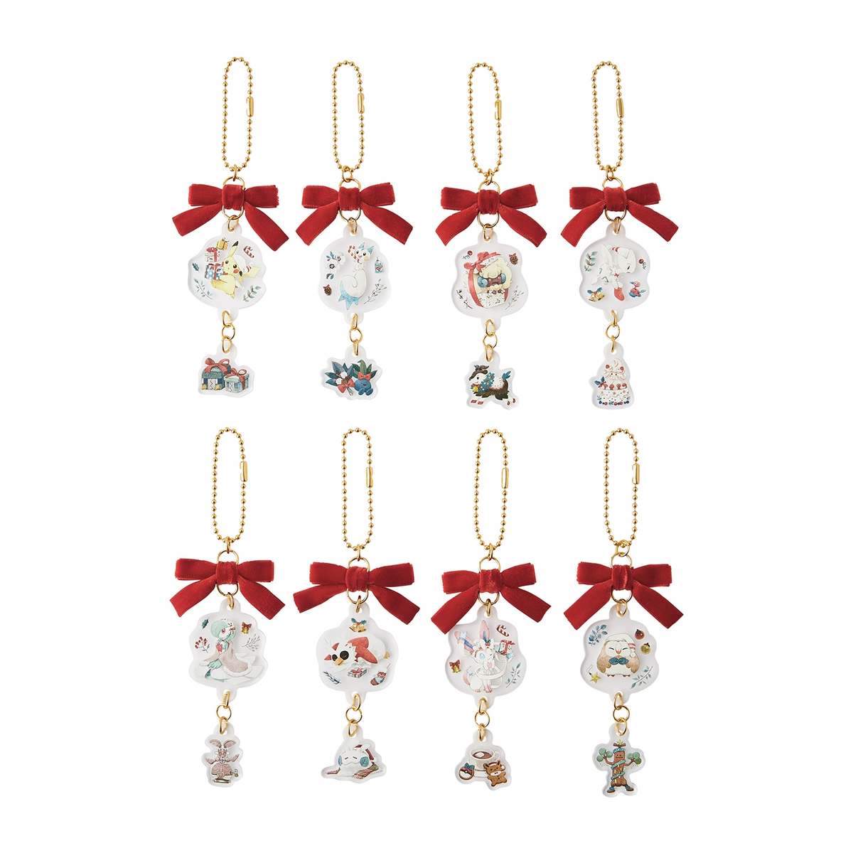 Pokemon Holiday Blessings Ornament Charm Collection