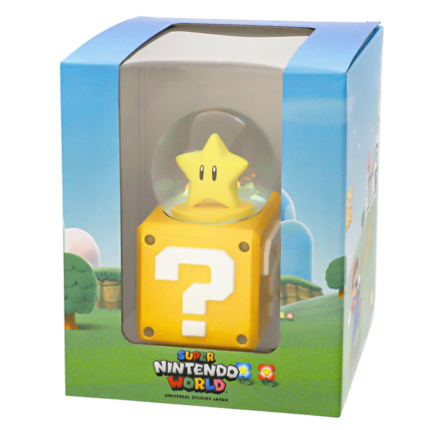 Super Nintendo World Question Block Super Star Snow Globe