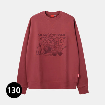 Mario Kart World Crewneck Sweatshirt Unisex Cotton Blend Long Sleeve Top
