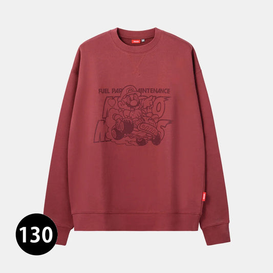 Mario Kart World Crewneck Sweatshirt Unisex Cotton Blend Long Sleeve Top
