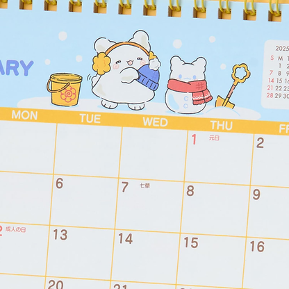 Sanrio 622206 Ring Calendar 2026 Ghosts Tabletop Paper Calendar