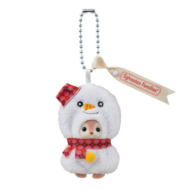 Sylvanian Families Deer Baby Snowman Keychain Figure Charm