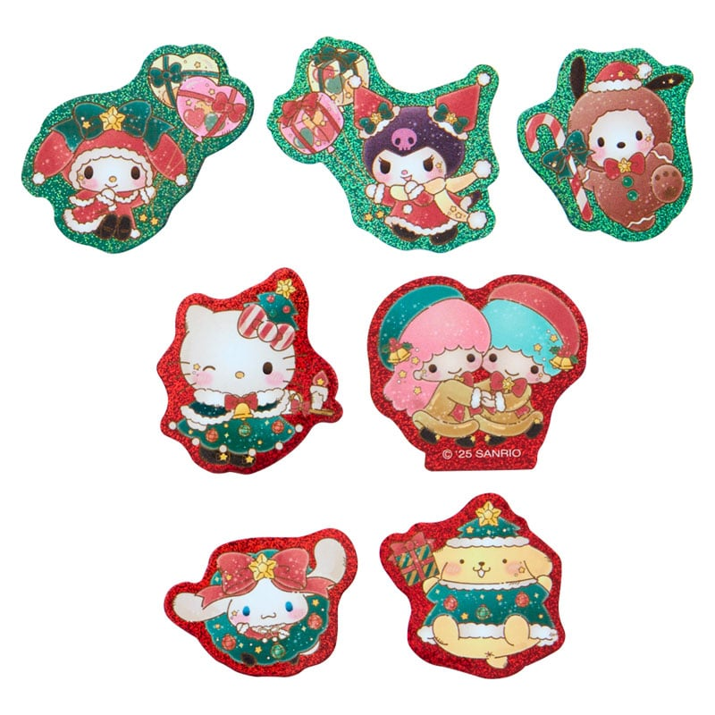 Sanrio Characters Christmas Holographic Sticker Set