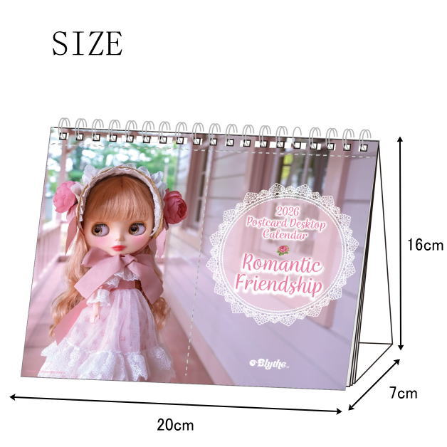 Blythe 2026 Desk Calendar Romantic Friendship Design Cute Collectible Gift
