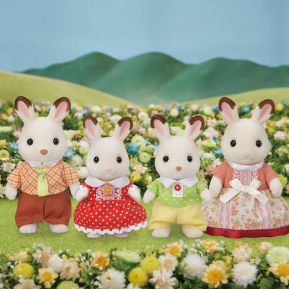 Sylvanian Families Chocolate Rabbit Family Set 4 Piece Figure Pack