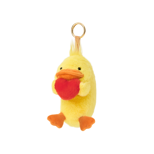 Funbaruzu Plush Bag Charm Duck Mini Keyring Accessory