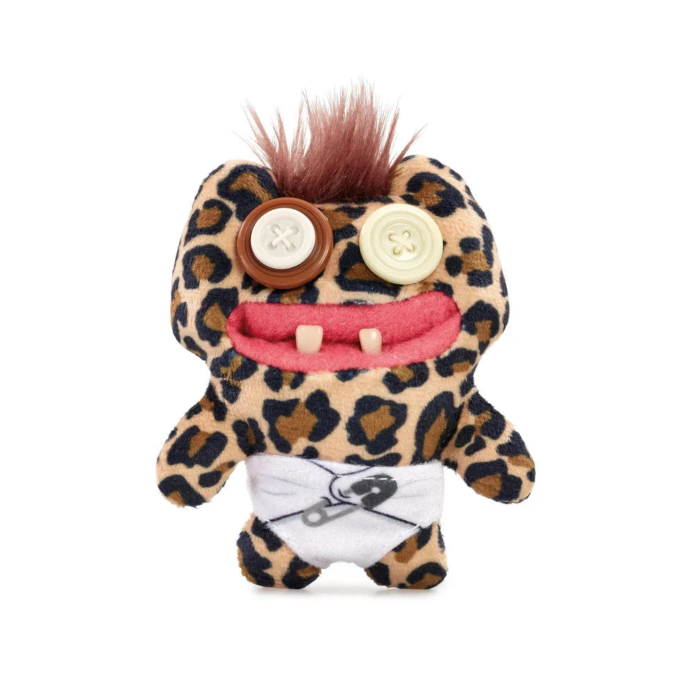 Fuggler Baby Fugg Leopard Stinkface 10cm Plush Toy