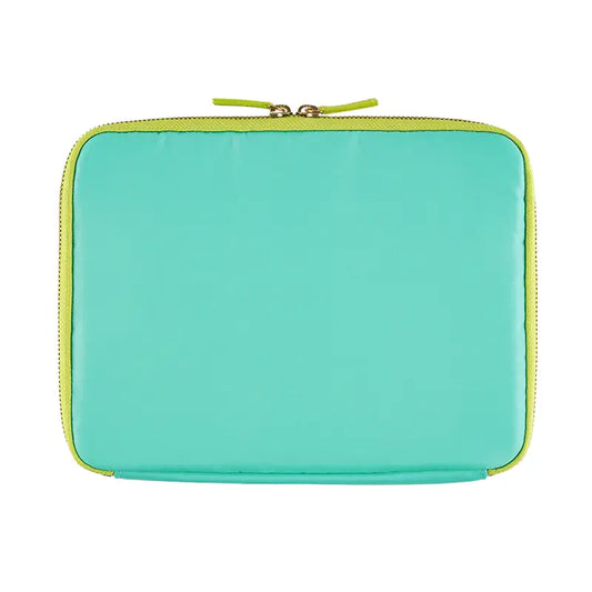 Hobonichi Techo 2026 Large Drawer Pouch Aqua Lime Accordion Organizer Case