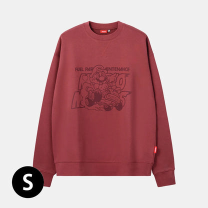Mario Kart World Crewneck Sweatshirt Unisex Cotton Blend Long Sleeve Top