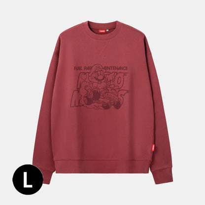 Mario Kart World Crewneck Sweatshirt Unisex Cotton Blend Long Sleeve Top