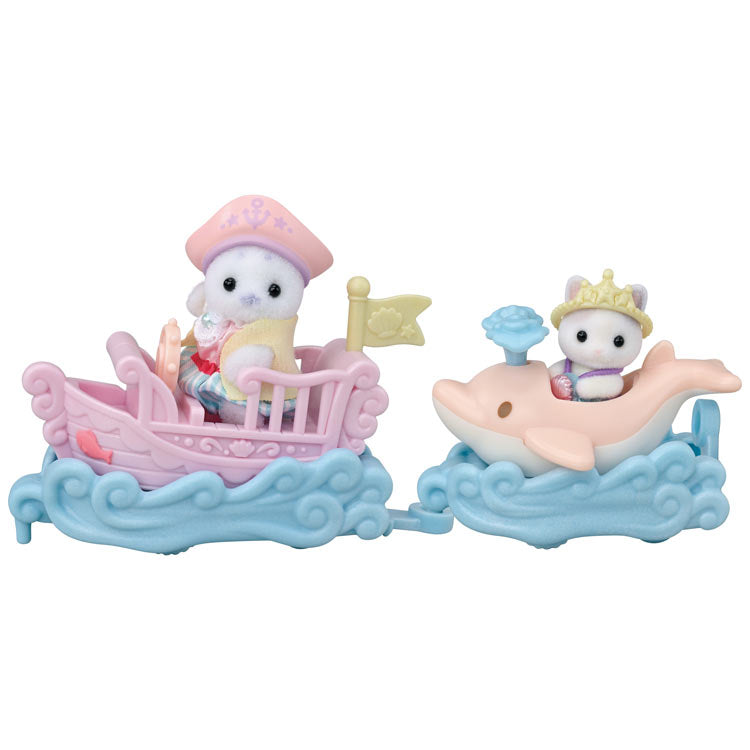 Sylvanian Families KO-80 Dolphin Boat Amusement Park Floats Set