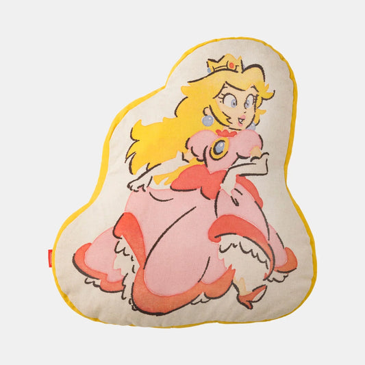 Super Mario Family Life Peach Die-Cut Cushion