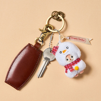 Sylvanian Families Deer Baby Snowman Keychain Figure Charm