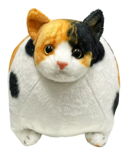 Fatchii Zoo Nyanko Calico Cat Plush – Round Fat Cat Stuffed Toy