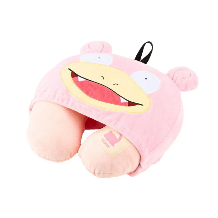 Pokemon Slowpoke Hooded Neck Pillow Travel Fleece Cushion