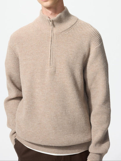 Uniqlo Souffle Yarn Half-Zip Sweater
