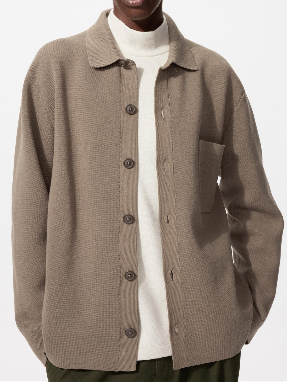 Uniqlo Milano Rib Shirt Cardigan