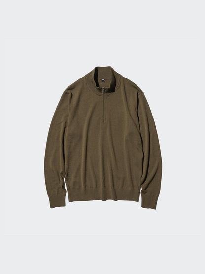 Men’s 100% Merino Wool Half-Zip Sweater--【PRE-ORDER】