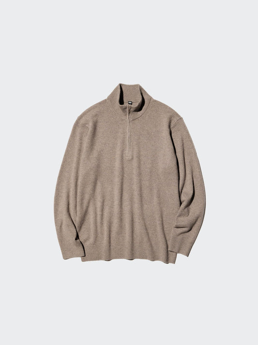 Uniqlo Cashmere Half Zip Sweater
