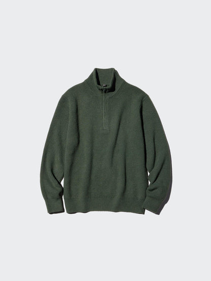 Uniqlo Souffle Yarn Half-Zip Sweater