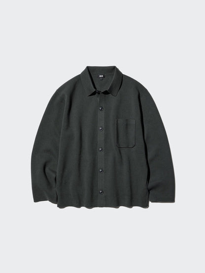 Uniqlo Milano Rib Shirt Cardigan