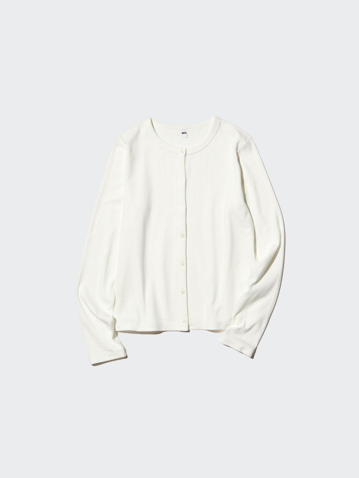 Uniqlo Women Pointelle Cardigan Cotton Knit