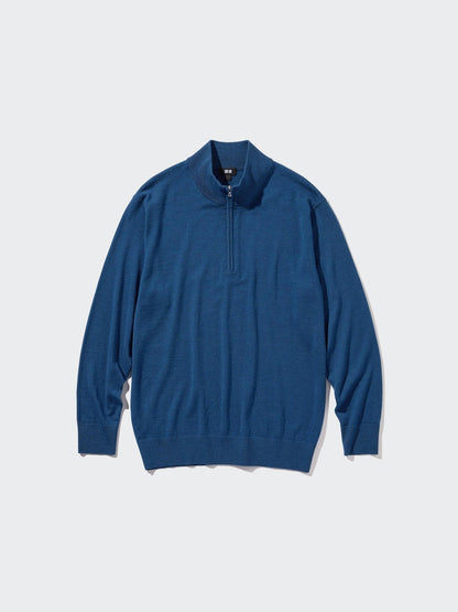 Men’s 100% Merino Wool Half-Zip Sweater--【PRE-ORDER】