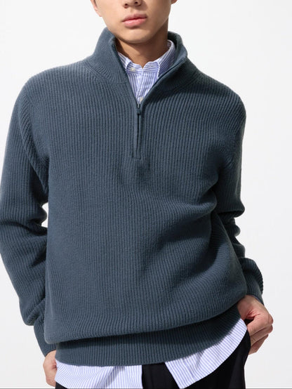Uniqlo Souffle Yarn Half-Zip Sweater